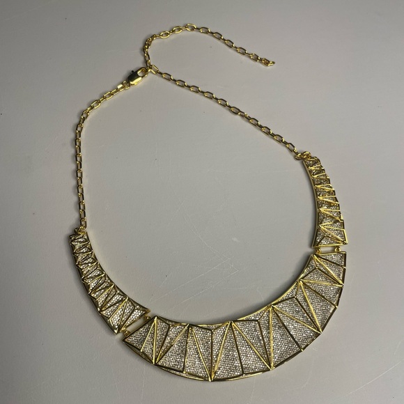 NWOT nOir Elegant Gold and Silver Geometric Necklace - Picture 7 of 8